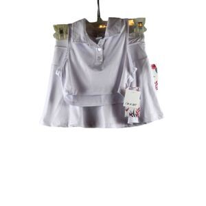 Olivia Kay White Girls Two Piece Set Top Blouse & Skirt Short Medium 052